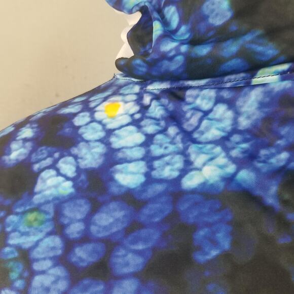 Reel Legends Shirt Mens XL Blue White Long Sleeve Fishing Gaiter REEL-TEC - Picture 4 of 14